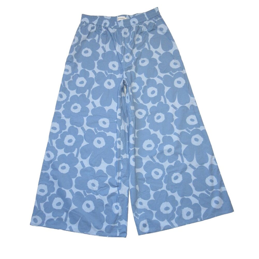 Marimekko Blue Floral Wide-Leg Pants - Picture 7 of 13